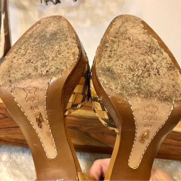 J Vincent Woven Leather Platform Heels - Picture 12 of 12